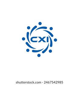 CXI logo. CXI set , C X I design. White CXI letter. CXI, C X I letter logo design. Initial letter 