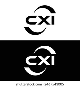 CXI logo. CXI set , C X I design. White CXI letter. CXI, C X I letter logo design. Initial letter 
