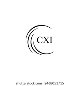 CXI logo. CXI set , C X I design. White CXI letter. CXI, C X I letter logo design. Initial letter 