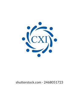 CXI logo. CXI set , C X I design. White CXI letter. CXI, C X I letter logo design. Initial letter 