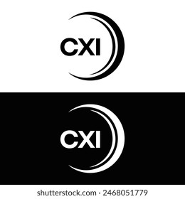 CXI logo. CXI set , C X I design. White CXI letter. CXI, C X I letter logo design. Initial letter 