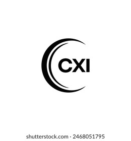 CXI logo. CXI set , C X I design. White CXI letter. CXI, C X I letter logo design. Initial letter 