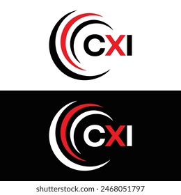 CXI logo. CXI set , C X I design. White CXI letter. CXI, C X I letter logo design. Initial letter 