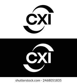 CXI logo. CXI set , C X I design. White CXI letter. CXI, C X I letter logo design. Initial letter 