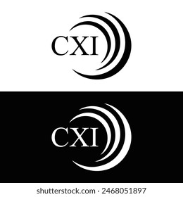 CXI logo. CXI set , C X I design. White CXI letter. CXI, C X I letter logo design. Initial letter 