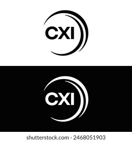 CXI logo. CXI set , C X I design. White CXI letter. CXI, C X I letter logo design. Initial letter 