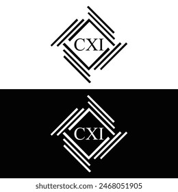 CXI logo. CXI set , C X I design. White CXI letter. CXI, C X I letter logo design. Initial letter 