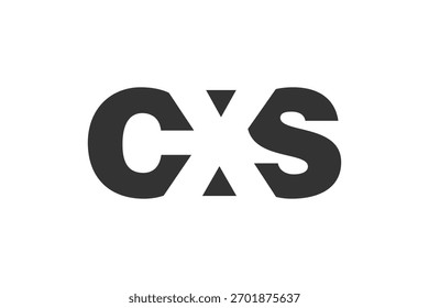 Design do logotipo CXS. Letra inicial C X S estilo de fonte em negrito para start-ups de tecnologia, consultoria, marca corporativa. Nome criativo da empresa, manchetes identidade tipográfica, logotipo moderno. Ilustração vetorial.