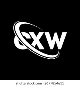 CXW logo. CXW letter. CXW letter logo design. Initials C XW logo linked with circle and uppercase monogram logo. CXW typography for technology, business and real estate brand.