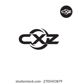 Letras do logotipo CXZ Acrônimo inicial