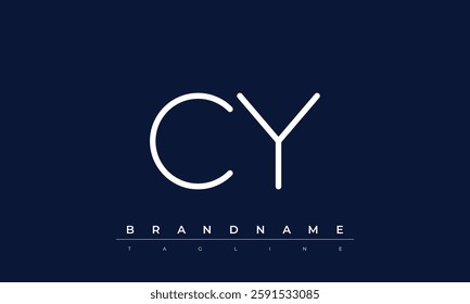 CY Abstract letter logo. This logo icon incorporate with abstract shape in the creative way