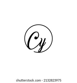 CY concepto femenino concepto logotipo inicial mejor para la belleza y la moda