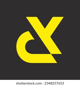 Diseño creativo y moderno de logotipo vectorial CY OR CX