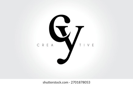 CY  Elegant Serif Monogram Logo – Luxury Lowercase Typographic Lettermark for Modern Branding