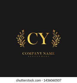 CY Initial beauty floral logo template