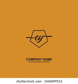 CY Initial handwriting logo template vector