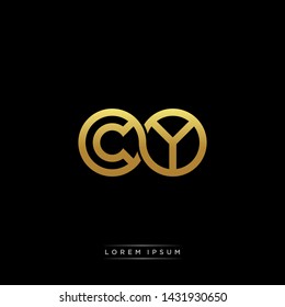 CY initial letter linked circle capital monogram logo modern template