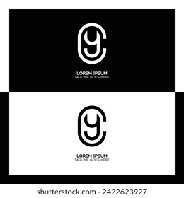CY initial letter logo. Alphabet C and Y pattern design monogram
