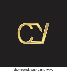 CY Initial logo Capital Letters Gold colors