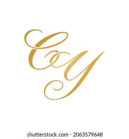 CY initial logo design vector stock