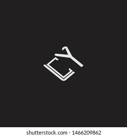 CY Initial Logo letters with rotate squere template