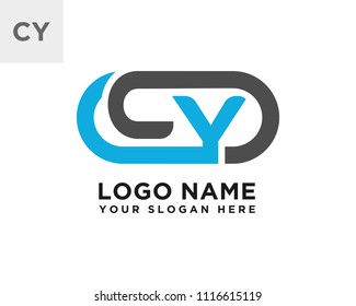 CY initial logo template vexctor