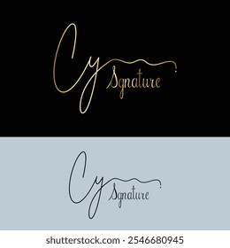 Cy initials Handwriting signature logo. Cy Hand drawn Calligraphy lettering Vector. Cy letter real estate, beauty, photography letter logo design.