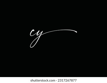 CY  Letter Initial Logo Design and  Vector logo
