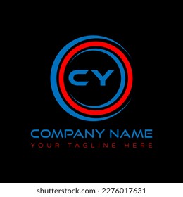 CY letter logo creative design. CY unique design.
