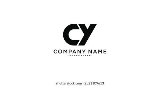 CY letter logo design. Creative C Y letter icon. Premium Vector