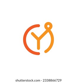 CY letter logo design, CY monogram initials letter logo concept, creative, icon, vector
