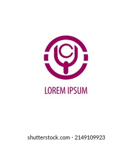 CY letter logo design vector template