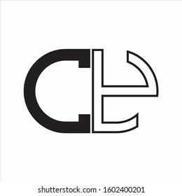 CY Letter logo monogram with oval shape negative space design template white background