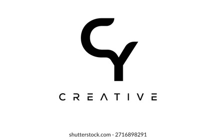 CY Letter Monogram Logo for Modern Creative Brand Identity
