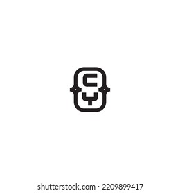 CY line bold concept in high quality professional design that will print well across any print media