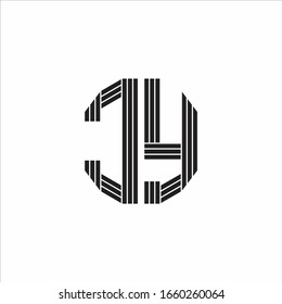 CY Logo-Monogramm-Umriss-Stil einzeln auf weißem Hintergrund
