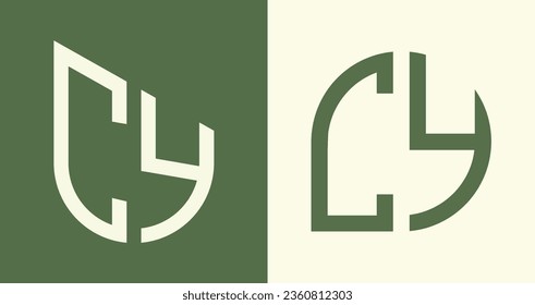 CY moderne Anfangsbuchstaben Logo Design Vektorbündel. Es ist geeignet, für welche Firma oder Marke diese anfänglich gegründet wird.
