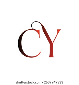 CY modern, minimalist wordmark logo design focusing on clean typography and timeless style, featuring sleek initials that convey professionalism, sophistication, and lasting brand identity.
