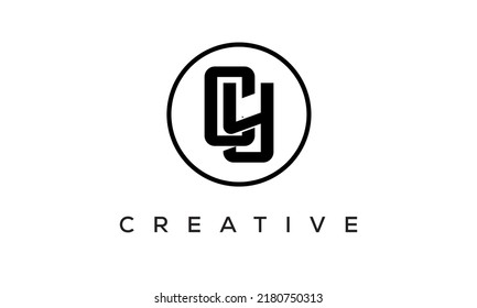 CY monogram. initial letters CY eye-catching Typographic logo design with circle, very creative stylish lettering logo icon for your business and company