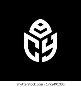 CY monogram logo with a cypress shape luxury style design template