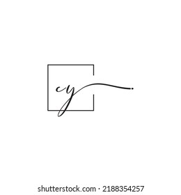 El concepto de logotipo de marca CY en un diseño profesional de alta calidad que se imprimirá en cualquier medio de impresión