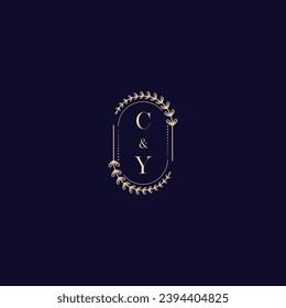 CY wedding initial logo in high quality professional design that will print well across any print media