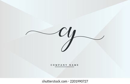 CY, YC Abstract Letters Logo Monogram