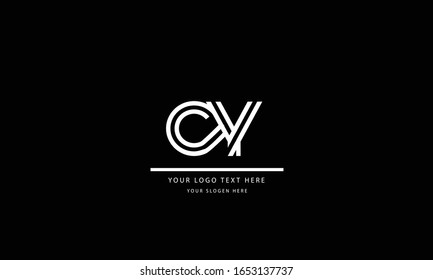CY YC abstract vector logo monogram template