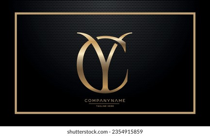 CY or YC Alphabet letters Logo Monogram