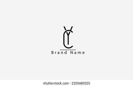 CY YC C Y abstract vector logo monogram template