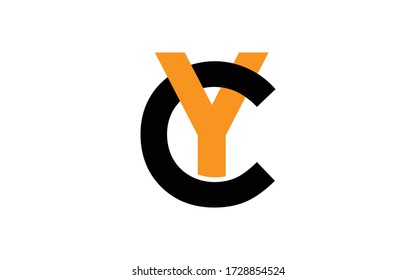CY or YC Letter Initial Logo Design, Vector Template