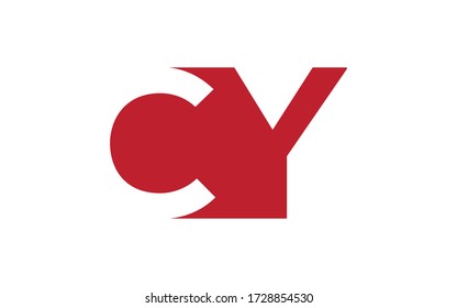Initiallogodesign für CY oder YC-Buchstaben, Vector-Vorlage