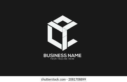 CY oder YC polygon Cubics abstrakte monogramm Vektorlogo-Vorlage