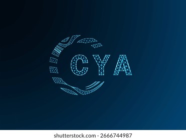 CYA low poly letter logo vector design. CYA lower poly logo design. CYA unique low poly logo design.